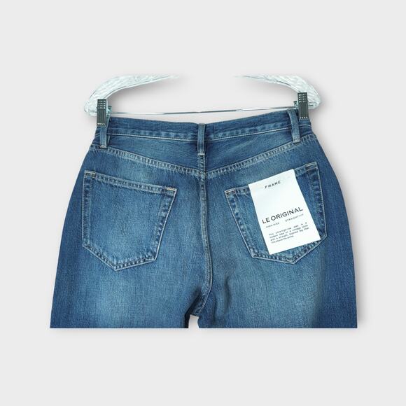 NEW Women FRAME Le Original High Rise Straight Fit Above Ankle Blue Jean Size 29 - Picture 9 of 10